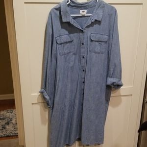 Denim shirt dress